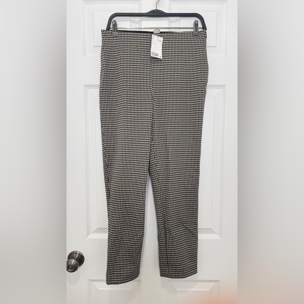 NEW- H&M Women Houndstooth Dress Pants- Size 8
